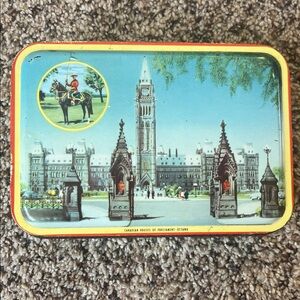 Vintage Collectible Blue Bird Toffee Souvenir Tin